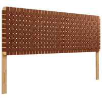Modway Sparta Weave Vegan Leather King Headboard - Natural Brown-King Size Headboard Only