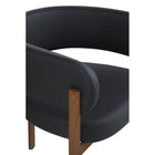 Brassex Bailey Visiting Chair - Set of 2 - Black-High-grade foam seating