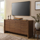 Modway Emric Wave 66" 4-Door Sideboard - Walnut-Wood Grain Laminate Finish