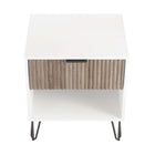 Manhattan Comfort DUMBO Modern 1-Drawer Nightstand and 3-Drawer Dresser Set - White/Rustic Grey-10