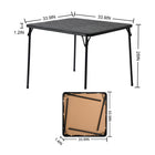Homy Casa 33.5" Square Folding Game & Card Table-Folding for compact storage: Easily folds to 33.9" x 33.9" x 1.4".