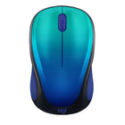 Logitech Design Collection Limited Edition Wireless Mouse - Blue Aurora-Comfortable rubber grips