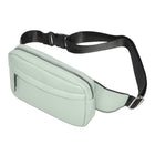 Nicci Waist Bag with Web Strap - Seafoam Green-Front Zipper Compartment 