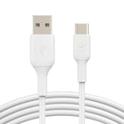 Belkin USB-A to USB-C Cable - 1 m - White -BROAD COMPATIBILITY: The Belkin BoostCharge Cable is compatible with Apple iPhone 15 Series, Samsung Galaxy S24 & S23, Google Pixel 8 & 7, and other USB-C compatible devices.