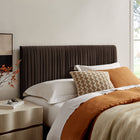 Modway Eloise Stain-Resistant Performance Velvet King Headboard - Chocolate Brown-Stain-Resistant Performance Velvet