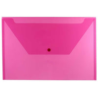 JAM Paper Plastic Envelopes with Snap Closure, Legal Booklet, 9.75 x 14.5, Fuchsia Pink Poly, 12 Pack (219S0FU)-Fuchsia Pink Plastic Snap Closure Legal Document Envelope