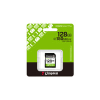Kingston 128 GB Canvas Select Plus G3 SD Card-Capture images and videos in Full HD (1080p) and 4K UHD
