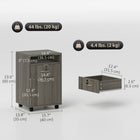 HOMCOM Vertical Filing Cabinet with Lockable Drawer - Grey-4 omnidirectional wheels (2 with brakes) allow for easy movement  
