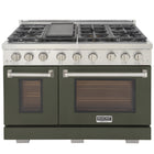 Kucht 48" KFX-X Series Pro Style Natural Gas Range - Stainless Steel/Olive Green-Rocket power burner 21 000 btu for rapid searing