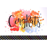 Rosedale Congratulations Greeting Cards & Envelopes - 5-1/2" x 8" - Paint Splatter - 12 Pack-Premium quality greeting cards