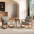 Zuo Hady Rocking Chair - Grey-Dimensions: 34.6" L x 25.6" W x 31.1" H