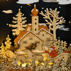 HOMCOM Wooden 24 Day Countdown Christmas Advent Calendar - Natural Wood-Pre-assembly design, save you time