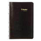 Blueline 2027 MiracleBind Appointment Book Daily Planner with Twin-Wire Binding - 8" x 5" - Black - Bilingual-Appointment schedule from 7:00 a.m. to 7:30 p.m. in 1/2 hour intervals from Monday to Friday