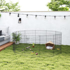 PawHut 36" H Foldable 12 Panel Metal Exercise Pet Playpen - Black-Exercise pen provides enclosed area for your dogs, rabbits or other pets 