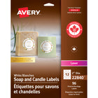 Avery Round Soap and Candle Labels - 2" Dia. - White - 96 Labels-White Soap and Candle Labels