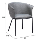 Zuo Garston Dining Chair - Grey-6