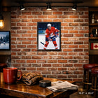 Frameworth Mario Lemieux Classic Series 1987 Canada Cup - Framed Canvas - 18.5" x 22.5"-Museum-quality art canvas professionally stretched and framed in an elegant black frame
