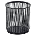 Staples Metal Mesh Pencil Cup - Black-Soft bottom base protects against surface damage