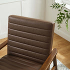 Modway Jensen Vegan Leather Accent Chair - Walnut Brown-Padded Foam