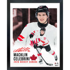Frameworth Macklin Celebrini Replica Signature Collage Hockey Canada 2026 - Framed Print - 16" x 20"-Officially licensed Hockey Canada 2026 collectible featuring Macklin Celebrini replica signature with multi-photo collage layout. 16 by 20 inch premium framed display
