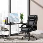 Vinsetto PU Leather Executive Office Chair with Adjustable Height - Brown-Adjustable seats can match your desk or your sitting style