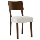 Modway Pax Wood Dining Side Chairs - Walnut/Heathered Weave Ivory - 2 Pack-Assembly Required