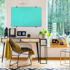Viztex Tempered Glass Dry Erase Whiteboard - 24" x 36" - Light Teal-Regular magnets are not compatible with Glass Boards.