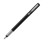 Parker Vector Fountain Pen - Black with Chrome Trim - Medium Nib - Blue Ink-Ultra-resilient, scratch-resistant black barrel accented with chrome colour trim and the signature arrowhead clip