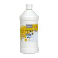 Handy Art Little Masters Washable Tempera Paint - White - 946 mL-Opaque blendable colours are bright & rich, won't chip, flake or crack when dry