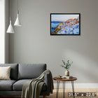 Santorini - Framed Canvas - 31" x 22"-Ready to hang - arrives fully assembled