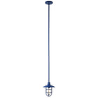 Hudson&Canal Bay 8.25" Wide Lantern Pendant with Glass/Metal Shade - Blue/Clear-Clean with a soft, dry cloth and no harsh chemicals or abrasive cleaning materials