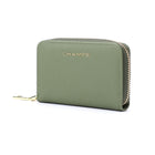 Champs Iconic Palm Wallet - Green-Secure 3 way zipper closure