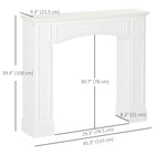 HOMCOM 29" Fireplace Mantel Surround for Fireplace - White-Equipped with an anti-tipping design for extra stability 