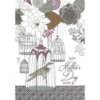 Mill Brook Studio Mother's Day Greeting Cards/Envelopes - 5-3/8" x 7-3/4" - Bird Cage - 18 Pack-Premium quality greeting cards