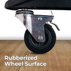 MotionGrey Heavy Duty Caster Wheels - 3" Swivel Casters with Locks - Silver-Lockable & Secure Positioning: Integrated metal brake locks both wheel and swivel, keeping your desk firmly in place when needed