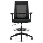 Offices to Go Zim High Back Height Adjustable Stool - Black-Wraparound mesh back design