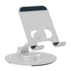 Uncaged Ergonomics RISE Swivel Adjustable Laptop & Phone Stand Riser Bundle - Silver-Both stands have easily adjustable heights. 