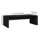 Hudson&Canal Oswin 48"W Rectangular Coffee Table - Black Grain-9