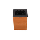Modway Scenic 18" Wall-Mount Bathroom Vanity - Cherry/Black-Full-Extension Drawers