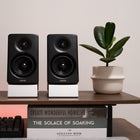 Edifier M60 Hi-Res Wireless Audio Touch Control Multimedia Bluetooth Speaker - Classic Oak-The rear-mounted USB-C and AUX inputs enable easy connections to a computer or turntable.