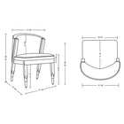Manhattan Comfort Ola 21.46" Modern Chenille Upholstered Dining Chair - Stone - Set of 2-Upholstered in Luxurious Chenille with High Density Foam Filled Padding