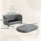 PawHut Dog Sofa with Soft Cushion and Washable Cover - Grey-Accommodates small to medium-sized dogs up to 22 lbs (10 kg) and 15.7" (40 cm) in body length 