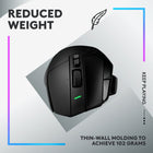 Logitech G502 X LIGHTSPEED Wireless Gaming Mouse - Black-Redesigned dual-mode scroll wheel: Switch between hyper-fast free spin and precise ratcheting mode, and tilt left and right for two additional personalizable controls