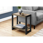 Monarch Specialties 2083 Accent Table - 22"H/Dark Taupe/Black Metal-5