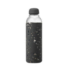 W&P Porter Glass Water Bottle - Terrazzo Charcoal-Water Bottle, 590 ml (20 oz), terrazzo charcoal, borosilicate glass and silicone