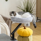 PawHut 360° Rotatable Adjustable Height Cat Desk Bed-Rotates 360° with adjustable height, fitting perfectly on desks or windowsills 