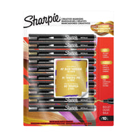 Sharpie Creative Markers - Bullet Tip - Metallic Colours - 10 Pack-Creative markers with a paint-like ink that won't bleed through paper