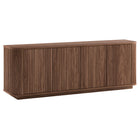 Hudson&Canal Canton Rectangular TV Stand for TV's up to 75" - Satin Walnut-A transitional design accommodates TVs up to 75" for your entertaining space