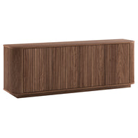 Hudson&Canal Canton Rectangular TV Stand for TV's up to 75" - Satin Walnut-A transitional design accommodates TVs up to 75" for your entertaining space