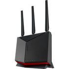 ASUS RT-BE86U BE6800 Dual Band WiFi 7 Smart AiMesh Extendable Router - Black-One 2.5G WAN/LAN port and three 2.5G LAN ports for high-speed entertainment, home studios as well as ultra-fast 2.5 Gbps ethernet backhaul.
